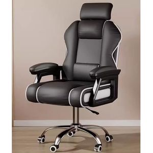 Gamingstoel, Racestoelontwerp, Ergonomisch Kantoorcomputerspel, Lederen Fauteuil Met Hoge Rugleuning, Draaibare Draaistoel (Color : E)