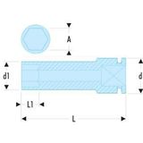 Facom lange impact doppen 1/2' convex 32mm - NSB.32