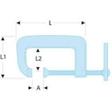 Facom kleine klem 80mm  - 271A.80