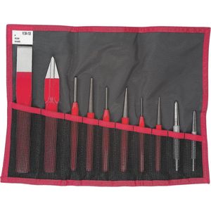 FACOM 247.265JT10 Splinttdriver-set met koffer, vlak- en kruisbeitel, in tas, 1 stuk