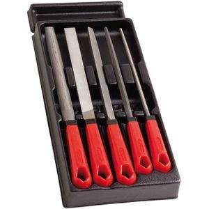 Facom set van 5 vijlen van 200 mm, met heft - MOD.LIM