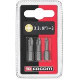 Facom set van 3 bits 25mm ph - EP1.J3