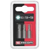 Facom set van 3 bits 25mm t20-30 - EX12.J3