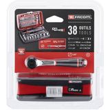 Facom Ultra Compacte Nano Doppenset 1/4 met Ratel 38-delig - R2NANOPB