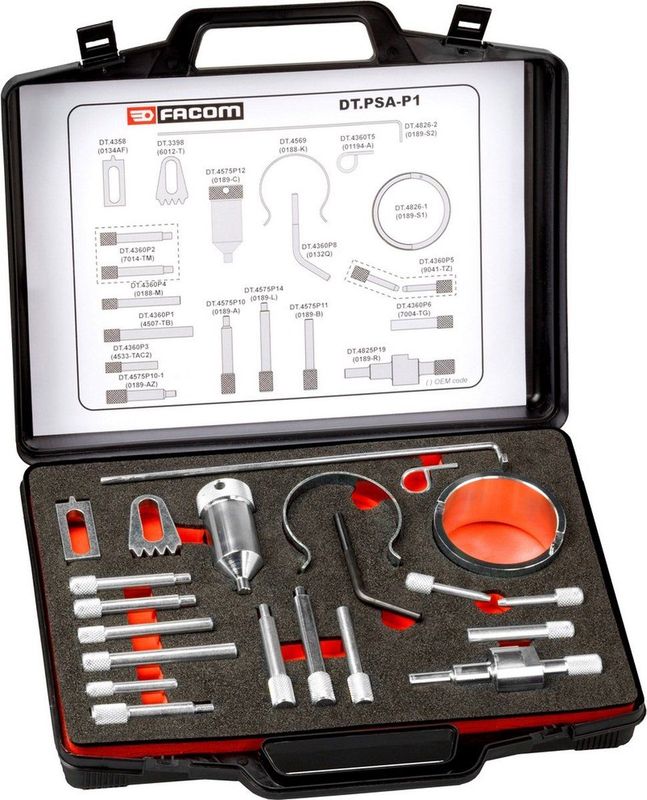 Facom - DT.PSA-P1 - Afstelkoffer PSA Benzine - Kunststof - 325 x 265 x 77 mm