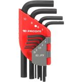 Facom - Set 9 Haakse Inbussleutels - 6-Kant - Compacte Houder