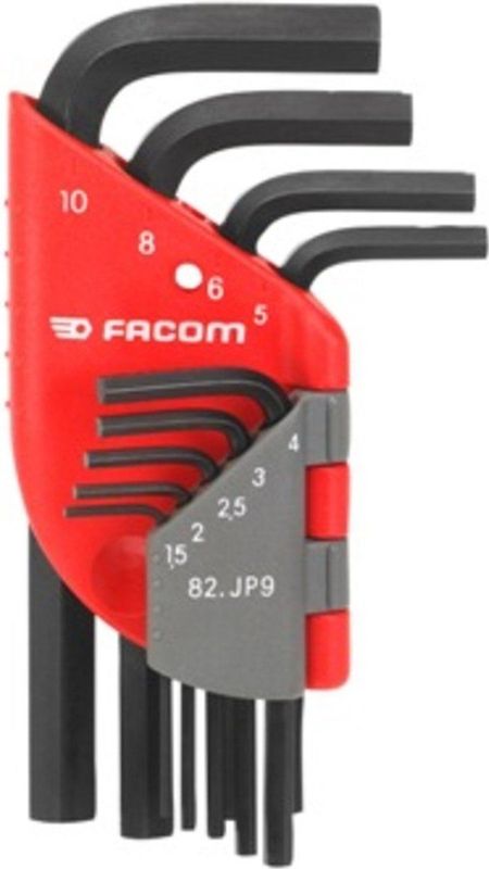 Facom - Set 9 Haakse Inbussleutels - 6-Kant - Compacte Houder
