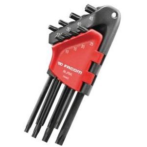 FACOM Pensleutelset, Torx®, lang, 8-delig, in klaphouder, 1 stuk, 89.JP8AL