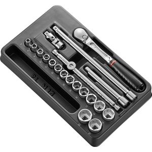 Facom - MOD.JL112 - Doppen met Ratel 3/8’’ 12-kant - Inclusief Verlengstukken