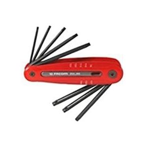Facom 89R.JM8PG schroefsleutel Resistorx, 8 stuks, rood/zwart
