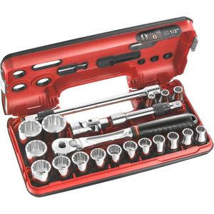 Facom - Doppenset - 20-delig - 1/2" - 12-kant - 8-22mm