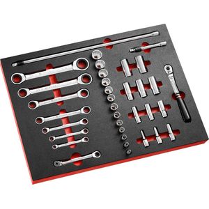 Facom - MODM.JL2U - Module Doppen 3/8" 12-Kant En 7 Ratelringsleutels - Foam