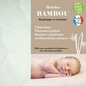 babyCalin Matras, bamboe, 60 x 120 x 10 cm, 1 stuk