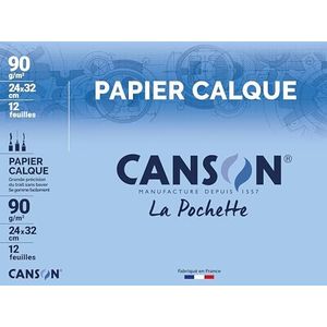 Canson Transparant papier, satijn, 90 g, 24 x 32 cm, 10 stuks