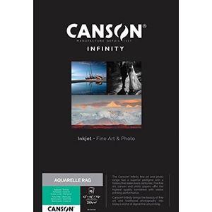 Canson Infinity Arches Aquarel fotopapier, doos 12,7 x 17,8, fijn, natuurlijk wit, 25 vellen, 310 g