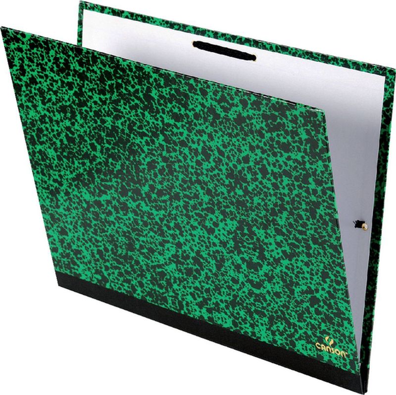 Tekenmap Canson Studio 28x38cm 2 Elastiek Groen - 1 Stuk