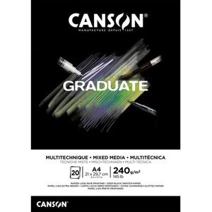 Tekenblok canson grad mixed media bl a4 20v 240gr | 5 stuks