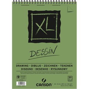 Tekenblok canson xl dessin a4 160gr 50v spiraal | Stuk a 50 vel