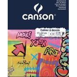 Canson - Tekenboek 17 x 22 - 16 pagina's - effen