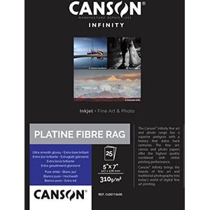 Canson Infinity 206211016 fotopapier, A4, 25 vellen, wit
