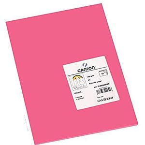 Canson Iris Vivaldi A4 120 gsm Glad Kleurpapier - Licht Grijs 185gsm - 50 vel A4-21x29.7cm Fuchsia