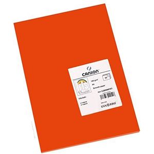 Canson Iris Vivaldi A4 185 GSM Glad Kleurenpapier - Tomaat (Pack van 50 vellen)