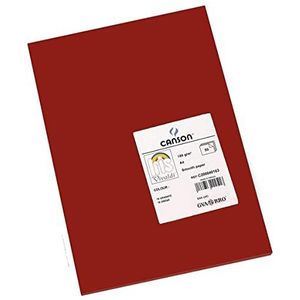 Canson Iris Vivaldi A4 185 gsm glad kleurenpapier - donkerrood (Pack van 50 vellen)