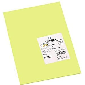 Canson Iris Vivaldi A4 185 GSM Glad Kleurenpapier - Appelgroen (Pack van 50 vellen)