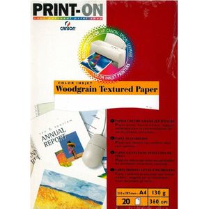 Canson - A4 papier houtnerf - wit voor inkjet printers - 20 vellen