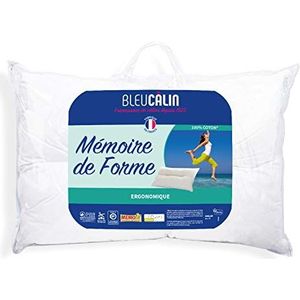 Bleu Câlin OMFWERGO Rechthoekig kussen, ergonomisch, traagschuim, wit, 50 x 70 cm