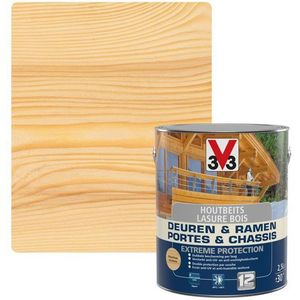 Houtbeits V33 Deuren & Ramen Extreme Protection Kleurloos Zijdeglans 2,5l