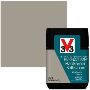 V33 Badkamerverf Renovatie Perfection Taupe Zijdeglans 75ml