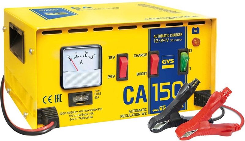 Gys - Automatische Acculader CA 150 - 12/24V - Staal - Max. Laadstroom 10 A