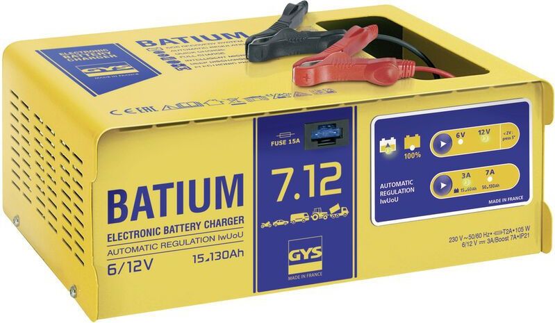 Gys - Batium 7/12 - Acculader - 230V - 6-12V - 105W