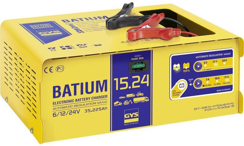 Gys - Batium 15/24 Acculader - Professioneel - 230V - 450W