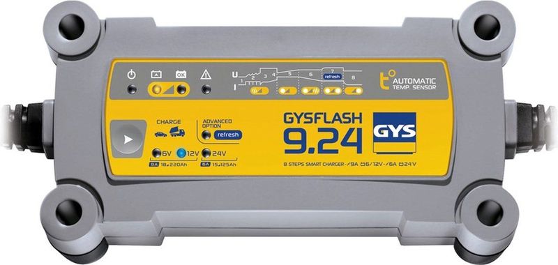 GYS - GYSFLASH 9.24 - Oplader/laadhouder - 230V - Laadvermogen 18 tot 220 Ah