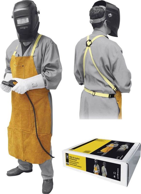 GYS - Professioneel Lasschort - Zwart - Leer