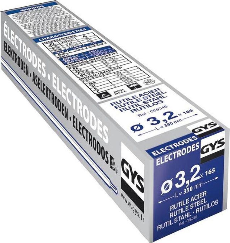 GYS - Rutielelektroden - Staal - Ø 3,2 E6013 - Etui van 165