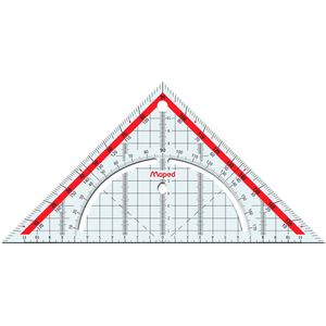 10 x Maped Geometrie-Dreieck Technic Plastik 26cm transparent Kunststo