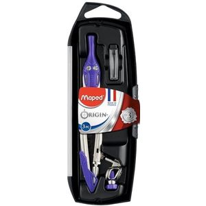 Maped - Origin - Schoolmateriaal - 3 Stuks - Precisie Schoolpasser - Inclusief 1 Tang en 1 Pennenetui