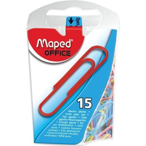 Paperclips Maped groot kleur 15st