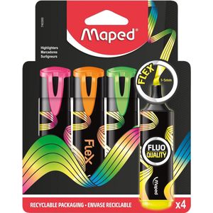 maped FLUO PEPS FLEX Textmarker farbsortiert, 4 St.