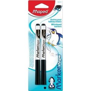 Maped Whiteboard Markers Zwart Pack van 2