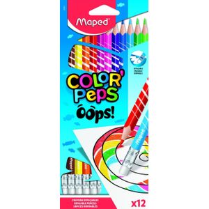 Maped Color'Peps Oops Erasable Colour pencils x12