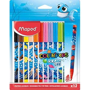 maped Ocean Life Filzstifte farbsortiert, 12 St.