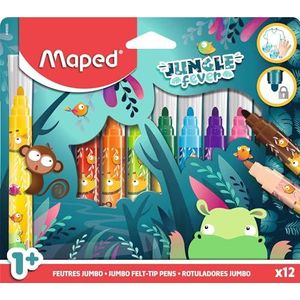 maped JUNGLE fever Filzstifte farbsortiert, 12 St.