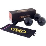 Obut Pétanque-/Boccia-/Boule-matchballen, halfzacht, 73 mm, zwart, 700 g