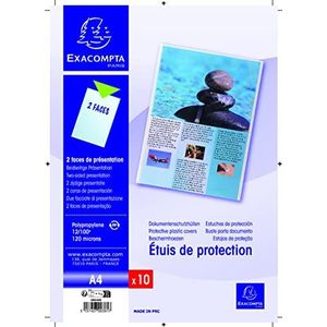 10 x Exacompta Dokumentenhüllen A4 PP 120my VE=10 Stück