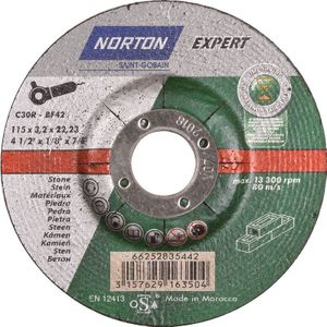 Norton Expert doorslijpschijf steen 115x3,2x22,23mm
