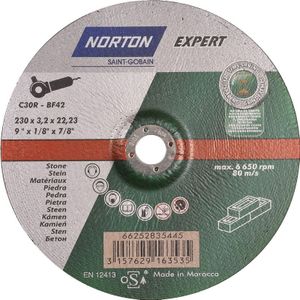 Norton Expert doorslijpschijf steen 230x3,2x22,23mm